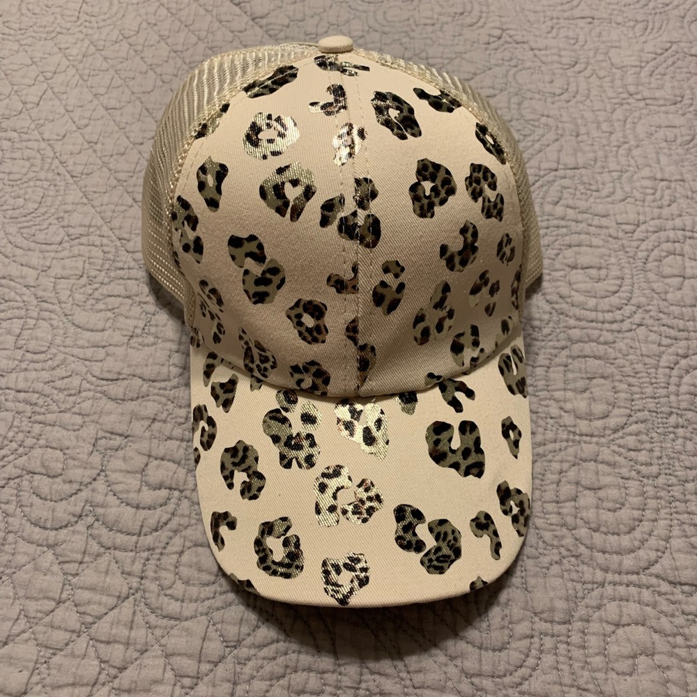 Leopard Ponytail Hat